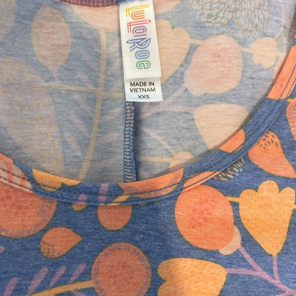 LuLaRoe Perfect Tee XXS Floral Print Relaxed Fit Top New With Tags